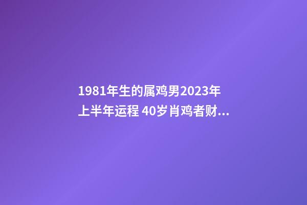 1981年生的属鸡男2023年上半年运程 40岁肖鸡者财运分析
